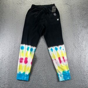 Hurley Sweatpant Boys L Black Jogger Fleece Lined Tapered Basketball Performance